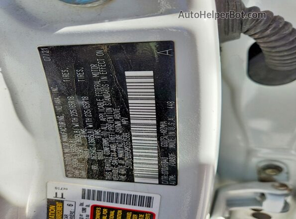 5TDHZRBH5MS551589 2021 TOYOTA LE White VIN կոդի պիտակի տեսք