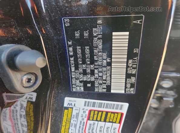 5TDHZRBH7MS063390 2021 TOYOTA HIGHLANDER Black VIN կոդի պիտակի տեսք