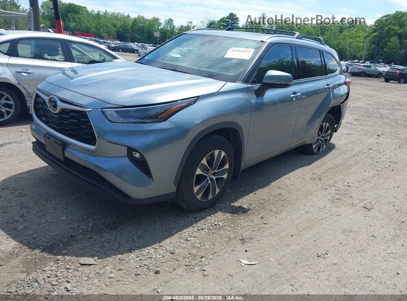 5TDHZRBH8MS059204 2021 TOYOTA HIGHLANDER Blue Przód lewy