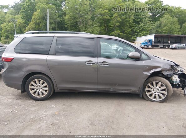 5TDJK3DC6GS135754 2016 TOYOTA SIENNA Gray Widok wnętrza z tyłu