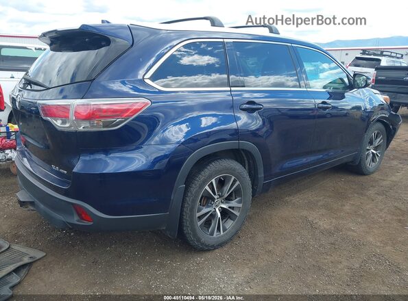 5TDJKRFH0GS242875 2016 TOYOTA HIGHLANDER Dark Blue 