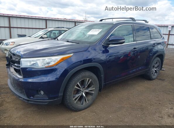 5TDJKRFH0GS242875 2016 TOYOTA HIGHLANDER Dark Blue 