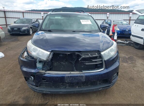 5TDJKRFH0GS242875 2016 TOYOTA HIGHLANDER Dark Blue 