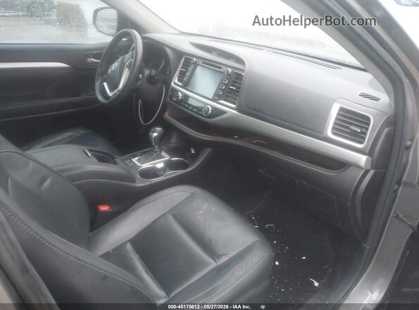 5TDJKRFH6GS242587 2016 TOYOTA HIGHLANDER Gray წინა სალონის ხედი