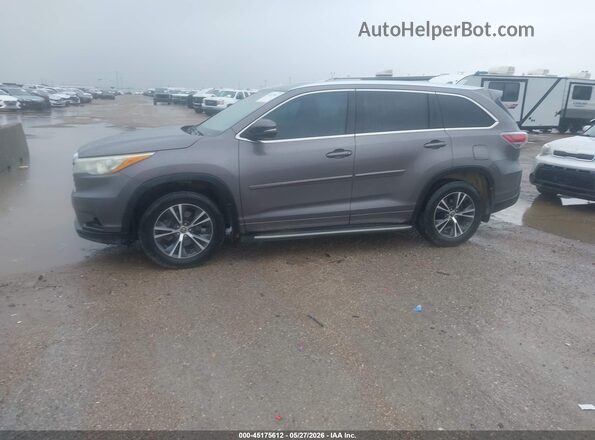 5TDJKRFH6GS242587 2016 TOYOTA HIGHLANDER Gray სალონის 360-გრადუსიანი ხედი
