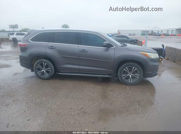5TDJKRFH6GS242587 2016 TOYOTA HIGHLANDER Gray უკანა სალონის ხედი