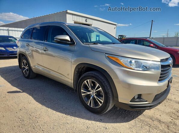 5TDJKRFH7GS256949 2016 TOYOTA HIGHLANDER Gold 