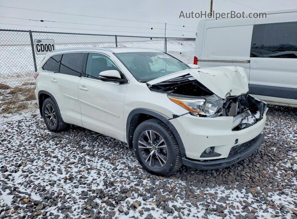 5TDJKRFHXGS264107 2016 TOYOTA HIGHLANDER White Передня права чверть