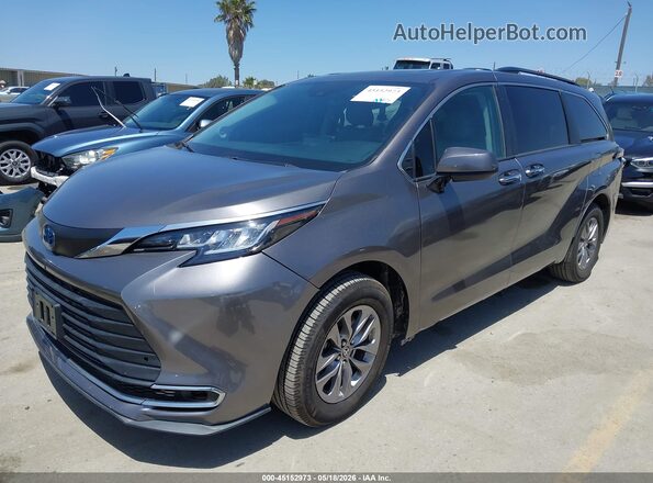 5TDJRKEC1MS005543 2021 TOYOTA SIENNA Серый Передняя левая четверть
