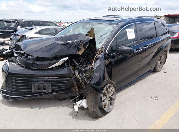 5TDJRKEC3NS095313 2022 TOYOTA SIENNA Black Vista tres cuartos delantera izquierda