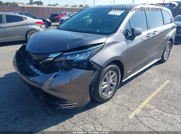 5TDJRKEC7MS033380 2021 TOYOTA LE Gray Front left