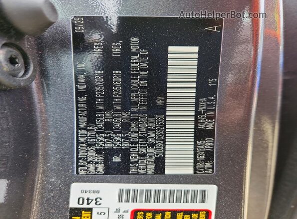5TDJSKFC2SS215360 2025 TOYOTA LE Gray Vista interior de 360 grados
