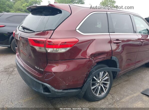 5TDJZRFH0HS379392 2017 TOYOTA HIGHLANDER Burgundy Vista frontal