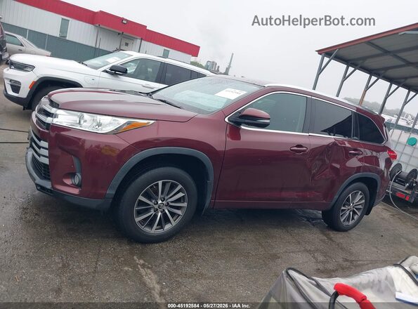 5TDJZRFH0HS379392 2017 TOYOTA HIGHLANDER Burgundy Vista interior de 360 grados