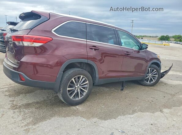 5TDJZRFH0KS708440 2019 TOYOTA HIGHLANDER Бордовый Задняя правая четверть