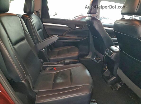 5TDJZRFH2KS703269 2019 TOYOTA HIGHLANDER Burgundy Widok tylnych siedzeń
