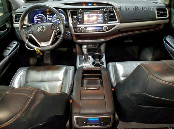 5TDJZRFH2KS703269 2019 TOYOTA HIGHLANDER Burgundy Widok deski rozdzielczej