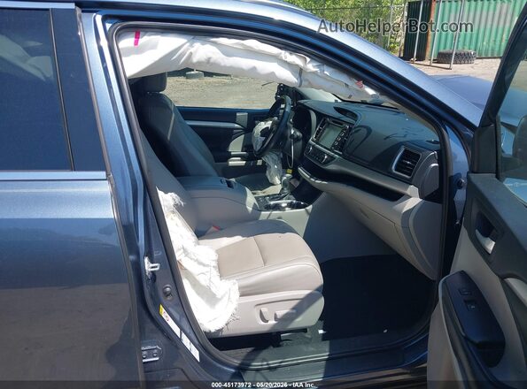 5TDJZRFH2KS987258 2019 TOYOTA HIGHLANDER Blue წინა სალონის ხედი