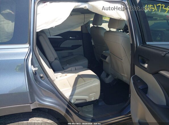 5TDJZRFH2KS987258 2019 TOYOTA HIGHLANDER Blue VIN კოდის სტიკერის ხედი