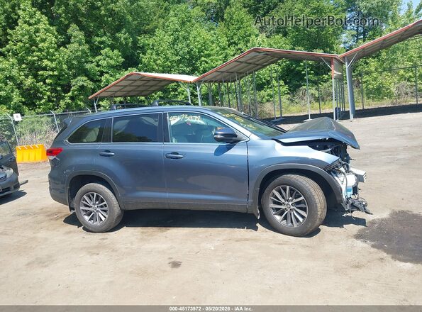 5TDJZRFH2KS987258 2019 TOYOTA HIGHLANDER Blue სალონის 360-გრადუსიანი ხედი