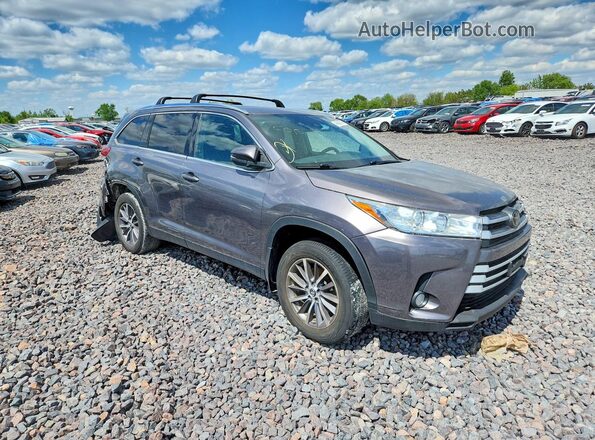 5TDJZRFH3KS581277 2019 TOYOTA HIGHLANDER Gray 