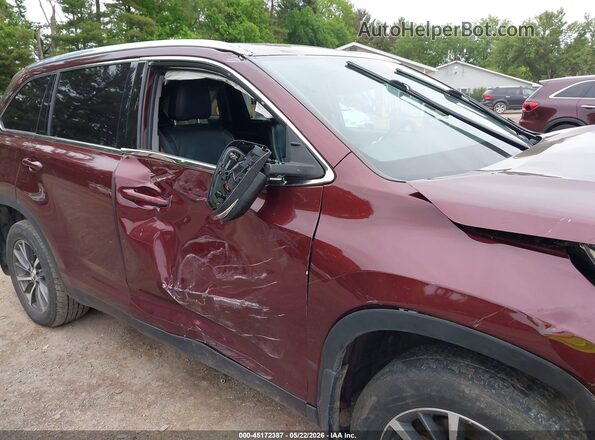 5TDJZRFH4KS985897 2019 TOYOTA HIGHLANDER Burgundy 