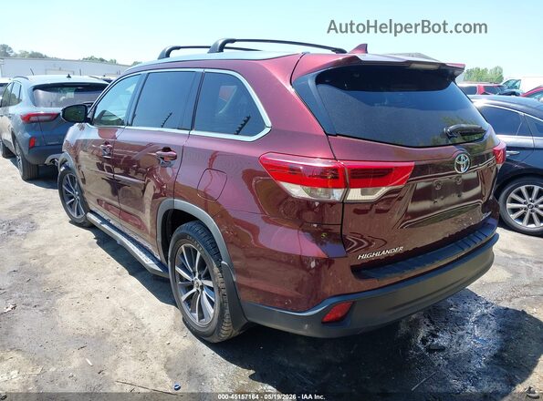 5TDJZRFH5HS375144 2017 TOYOTA HIGHLANDER Burgundy Rear left