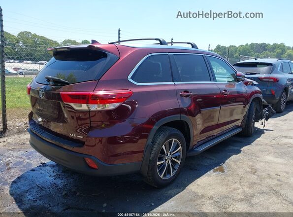 5TDJZRFH5HS375144 2017 TOYOTA HIGHLANDER Burgundy Rear right