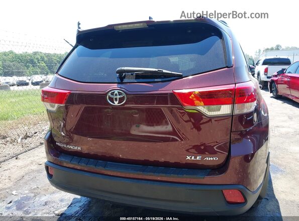 5TDJZRFH5HS375144 2017 TOYOTA HIGHLANDER Burgundy 