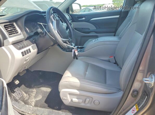 5TDJZRFH6JS529673 2018 TOYOTA HIGHLANDER Gray Вид салону спереду