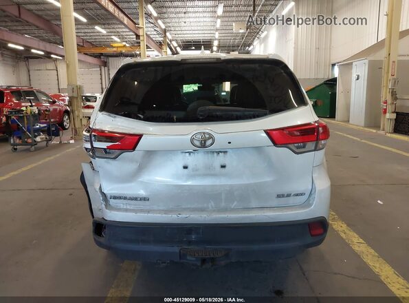 5TDJZRFH6JS846742 2018 TOYOTA HIGHLANDER White 