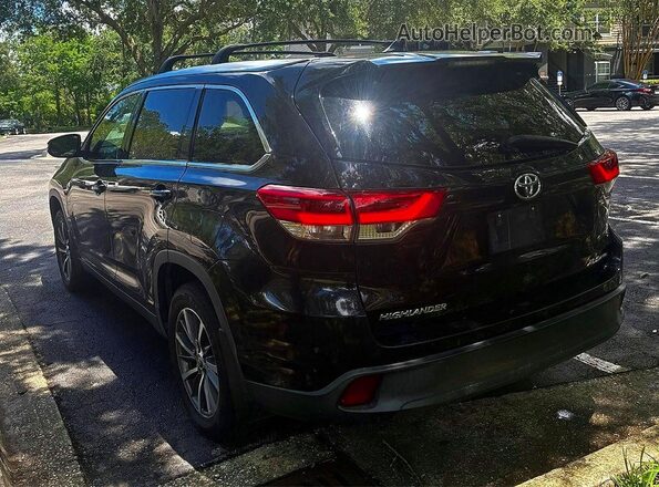 5TDJZRFH6KS604292 2019 TOYOTA HIGHLANDER Black Tył prawy