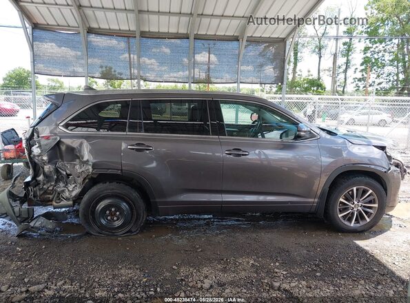 5TDJZRFH8JS542313 2018 TOYOTA HIGHLANDER Gray Вид задньої частини салону