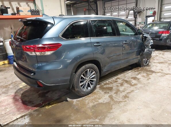 5TDJZRFHXJS900169 2018 TOYOTA HIGHLANDER Blue უკანა მარჯვენა
