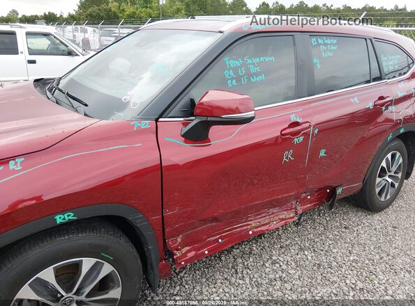 5TDKDRAH0RS547298 2024 TOYOTA HIGHLANDER Темно-бордовый Вид спереди
