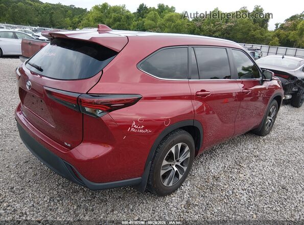 5TDKDRAH0RS547298 2024 TOYOTA HIGHLANDER Темно-бордовый Задняя правая четверть