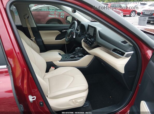 5TDKDRAH0RS547298 2024 TOYOTA HIGHLANDER Темно-бордовый Вид салона спереди