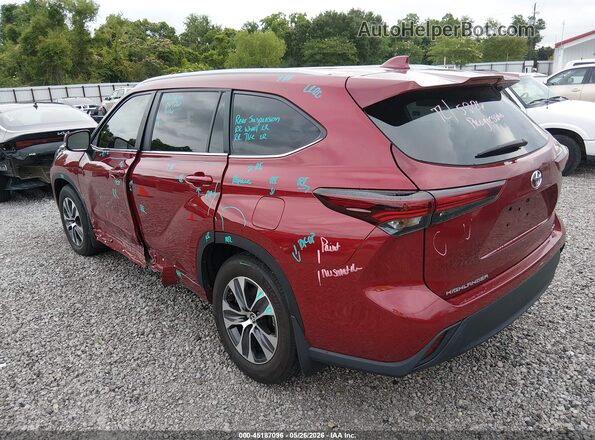 5TDKDRAH0RS547298 2024 TOYOTA HIGHLANDER Темно-бордовый Задняя левая четверть
