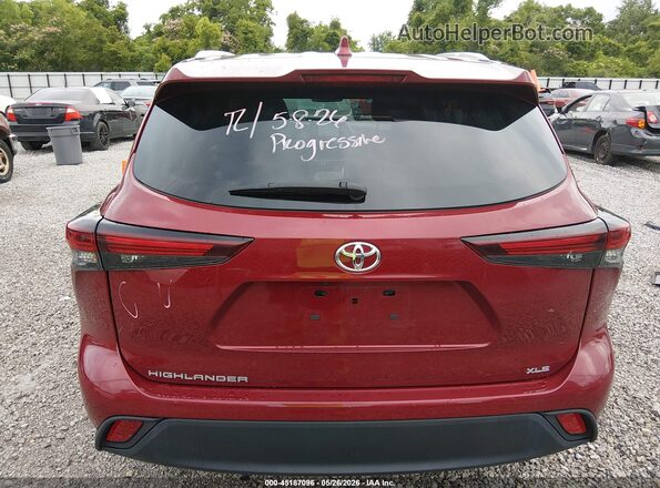 5TDKDRAH0RS547298 2024 TOYOTA HIGHLANDER Темно-бордовый 