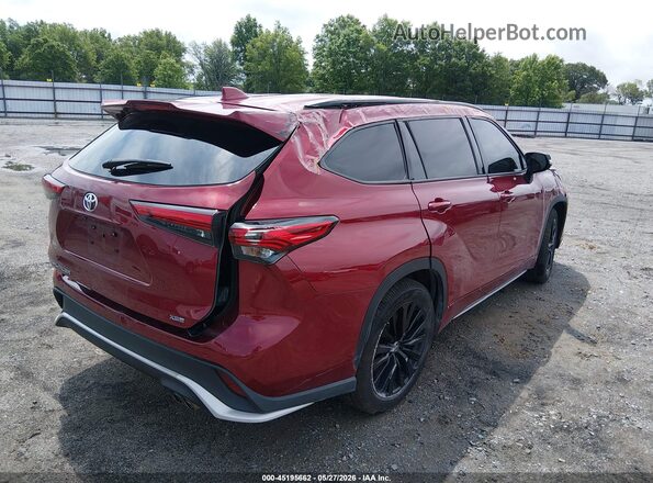 5TDKDRAH1PS507924 2023 TOYOTA HIGHLANDER Maroon უკანა მარჯვენა