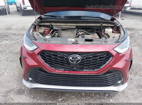 5TDKDRAH1PS507924 2023 TOYOTA HIGHLANDER Maroon უკანა ხედი