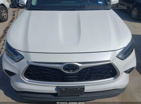 5TDKDRAHXPS007745 2023 TOYOTA HIGHLANDER White წინა პანელის ხედი
