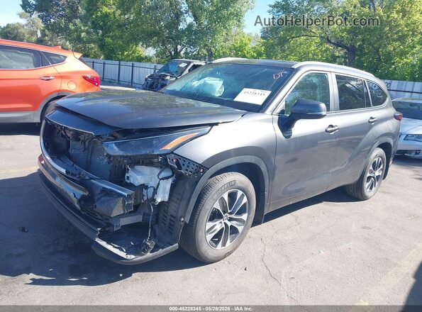 5TDKDRBH1SS588656 2025 TOYOTA HIGHLANDER Gray Առջևի ձախ երեք քառորդ տեսարան