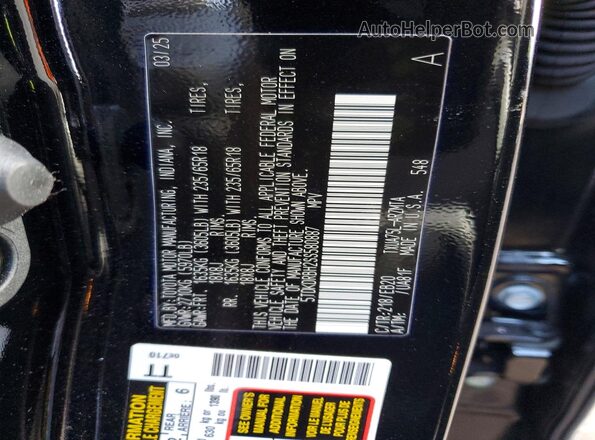 5TDKDRBH2SS580887 2025 TOYOTA HIGHLANDER Black 
