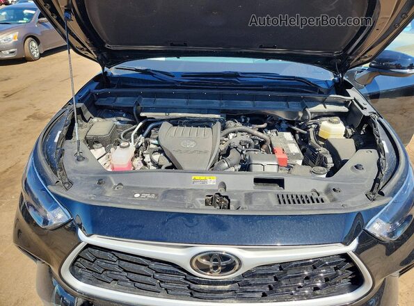 5TDKDRBH3SS589596 2025 TOYOTA HIGHLANDER Black ძრავის განყოფილების ხედი