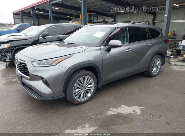 5TDKDRBH4SS590403 2025 TOYOTA HIGHLANDER Gray წინა მარცხენა ხედი სამი მეოთხედიდან