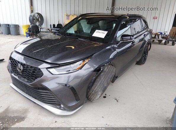 5TDKDRBH8SS588427 2025 TOYOTA HIGHLANDER Gray Առջևի ձախ երեք քառորդ տեսարան