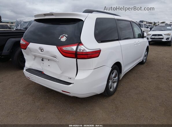 5TDKK3DC0GS719152 2016 TOYOTA SIENNA White Rear right