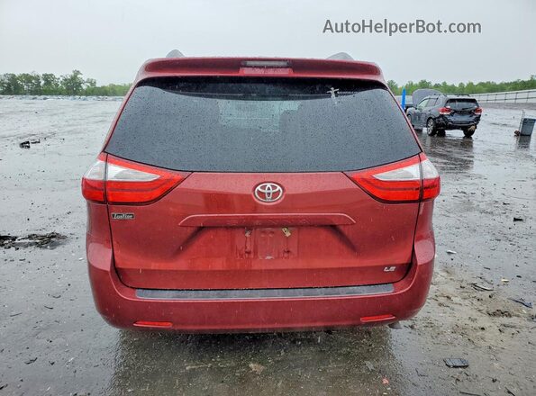 5TDKK3DC4GS716934 2016 TOYOTA SIENNA Бордовый Вид сзади