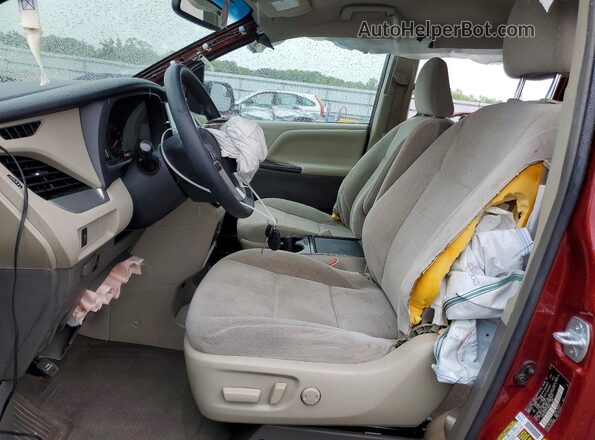 5TDKK3DC4GS716934 2016 TOYOTA SIENNA Бордовый Вид салона спереди